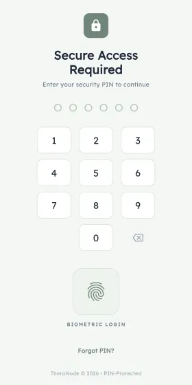 TheraNode biometric login